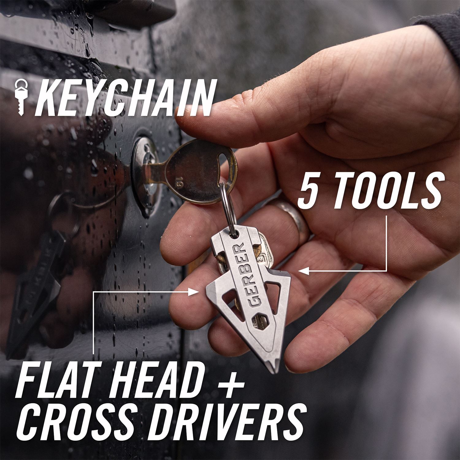 Gerber Broadhead Keychain Tool SW - Flasköppnare Och Multitool