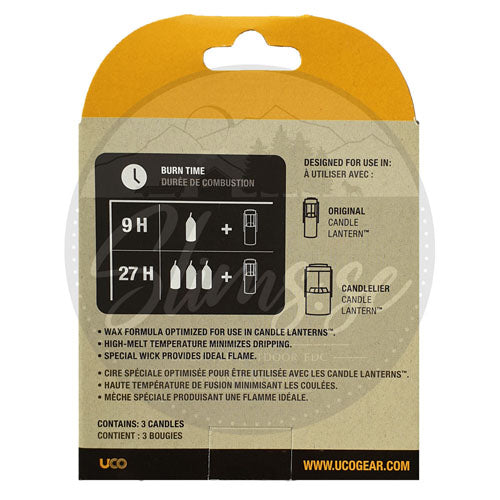 UCO 3-pack Parafinljus Till Original Candle Lantern Och Candlelier