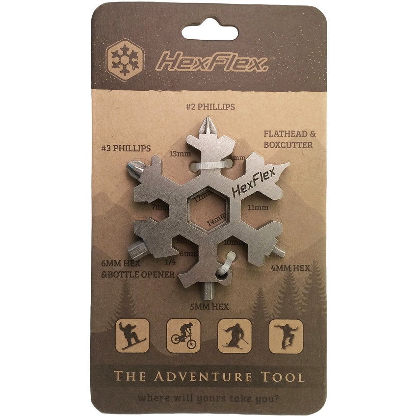 HexFlex Adventure Tool Metric Stonewash EDC-verktyg