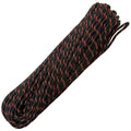 Marbles 550 Paracord Parachute Cord Black Neon Orange Tracer Reflex