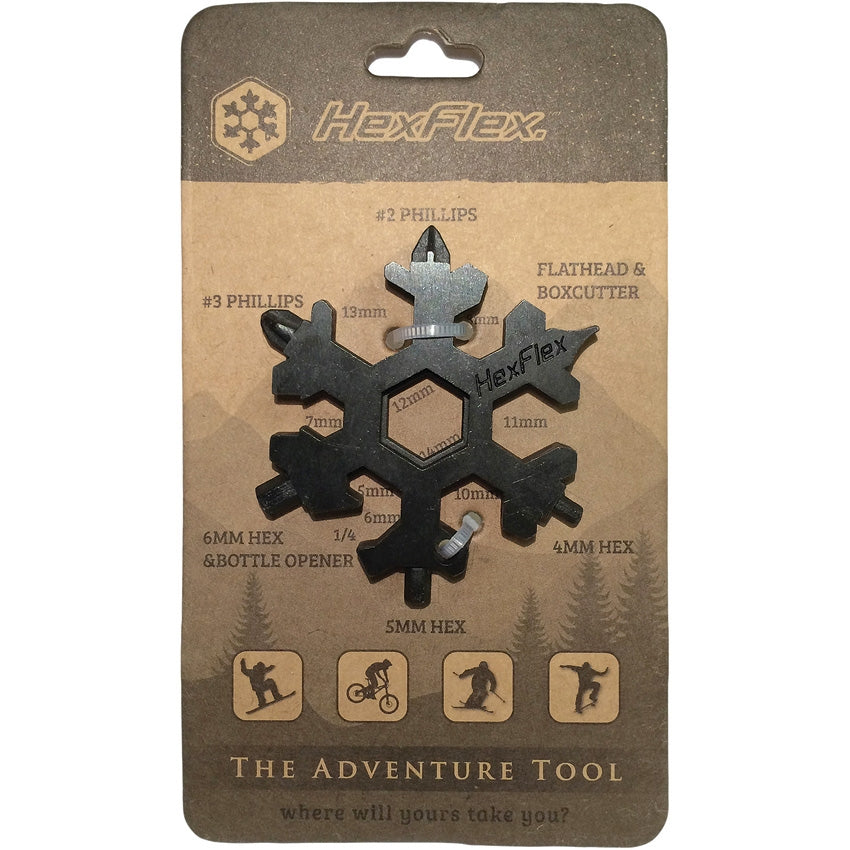HexFlex Adventure Tool Black Metric EDC-verktyg
