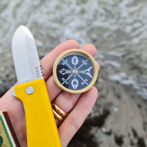 Marbles Large Pocket Compass - Kompass Av Mässing