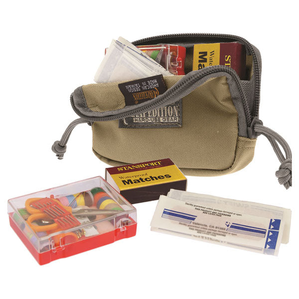 Maxpedition Hook & Loop Zipper Pocket Pouch EDC-Organizer Khaki