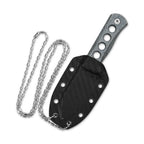 QSP Knife  Canary Neck Knife 14C28N Denim Micarta