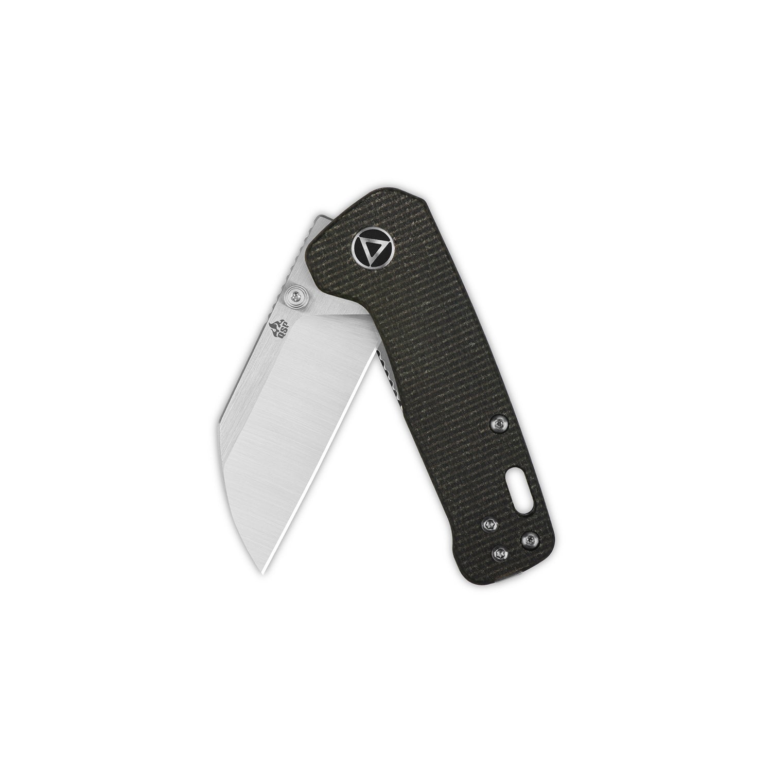 QSP Knife Mini Penguin Dark Brown 14C28N Micarta Fällkniv