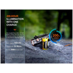Fenix E18R V2.0 - Ficklampa Med 5-1200 Lumen