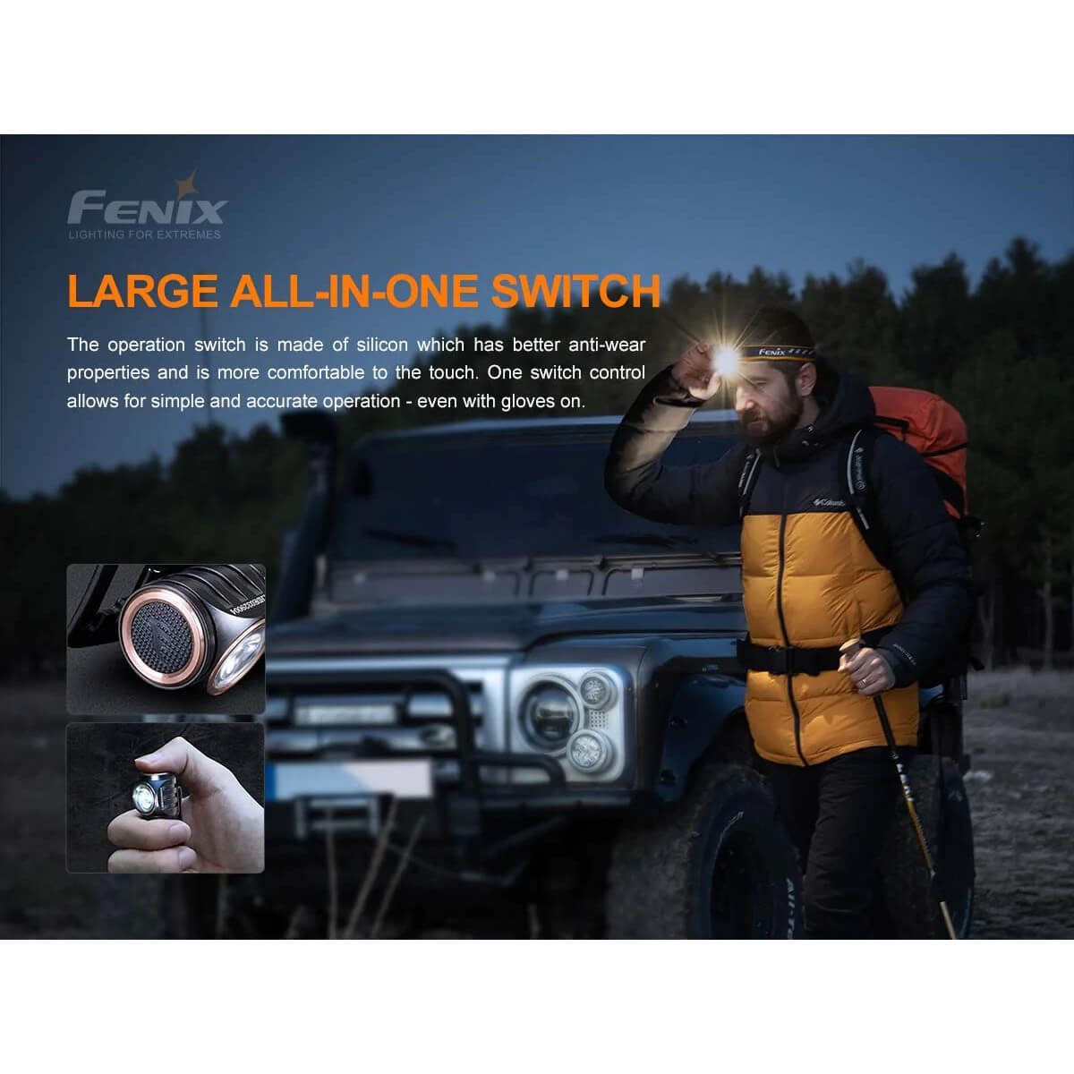 Fenix HM50R V2.0 Pannlampa Och Vinkellampa Med 5-700 Lumen