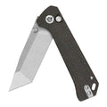 QSP Grebe T Button Lock Brown Micarta