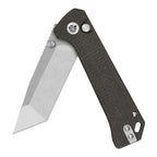 QSP Grebe T Button Lock Brown Micarta