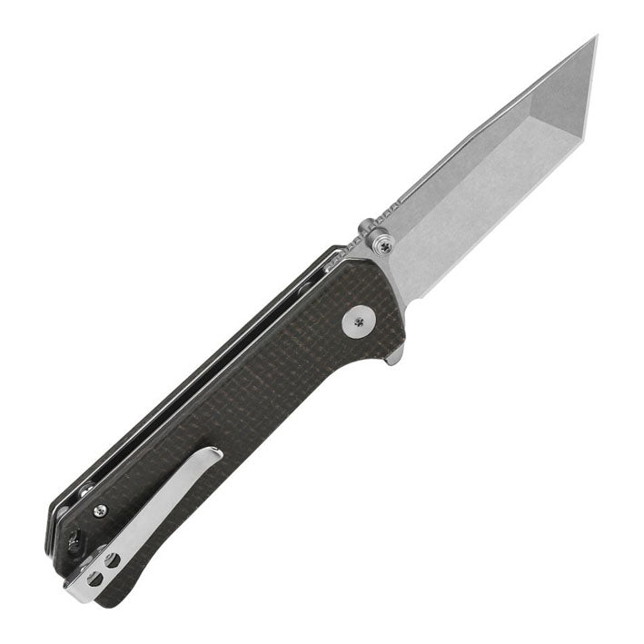 QSP Grebe T Button Lock Brown Micarta