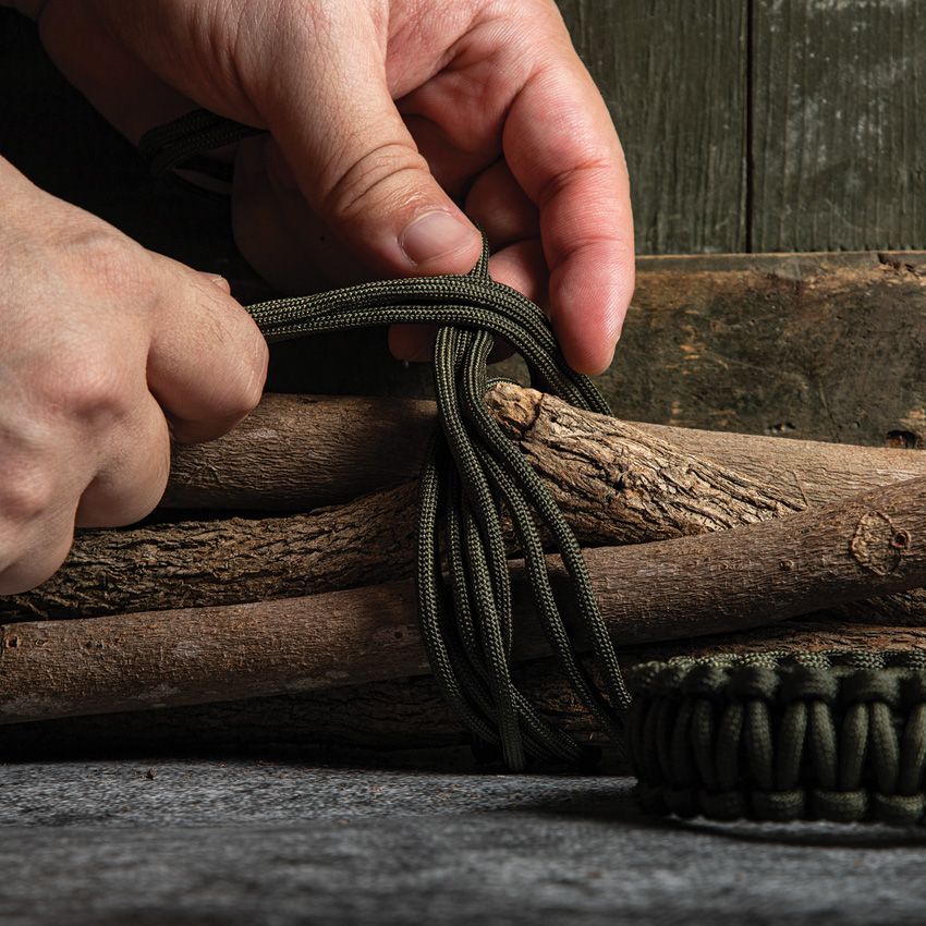 We Knife Co Ltd Paracord Bracelet Green - Paracordarmband Med Visselpipa