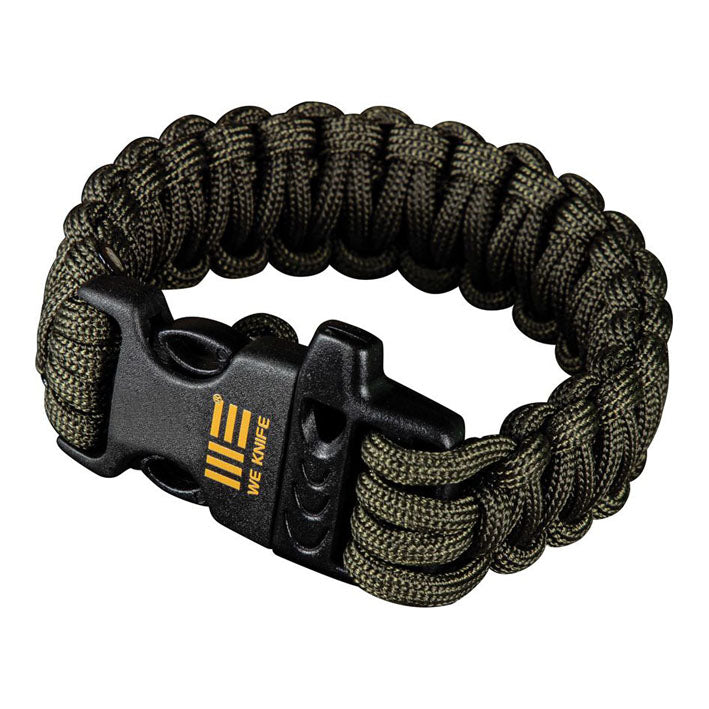 We Knife Co Ltd Paracord Bracelet Green - Paracordarmband Med Visselpipa