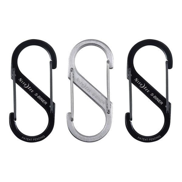 Nite Ize S-Biner Slidelock #3 Karbinhake Med Dubbla Grindar - 3 Pack