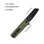Kubey Knife Sailor Front Flipper Linerlock AUS-10A G10 - VÄLJ FÄRG