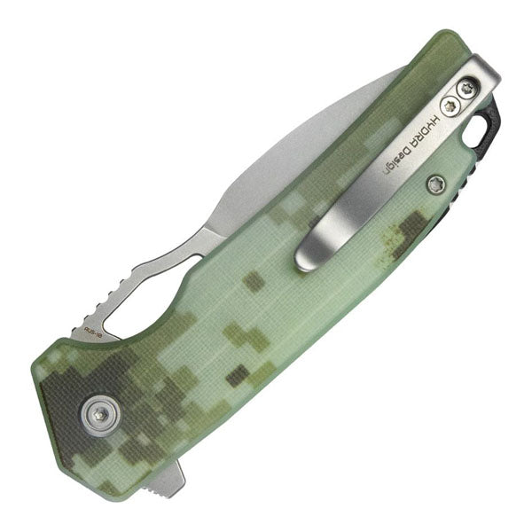 Kubey Knife RDF Button Lock AUS-10 G10 - Digital Camo