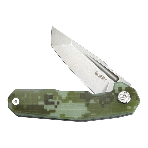 Kubey Knife Carve Nest Tanto Linerlock G10 AUS-10 - Digital Camo