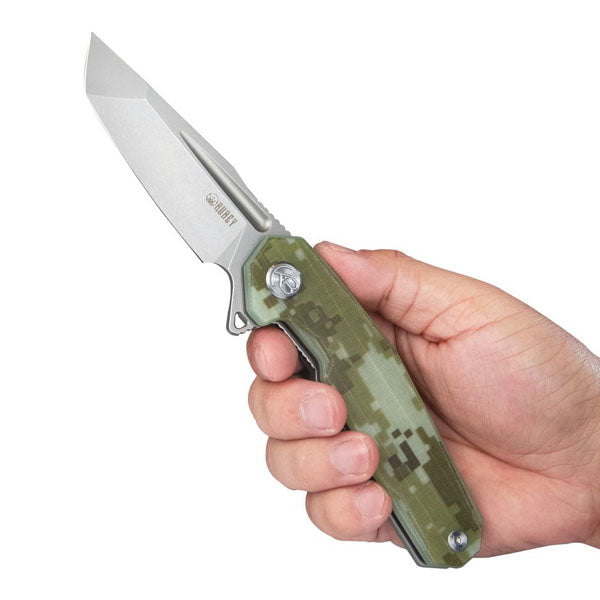 Kubey Knife Carve Nest Tanto Linerlock G10 AUS-10 - Digital Camo