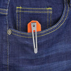 Kubey Knife Carve Nest Tanto Linerlock AUS-10 G10 - Orange