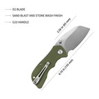 Kubey Knife Karaji Linerlock D2 Sheepfoot G10