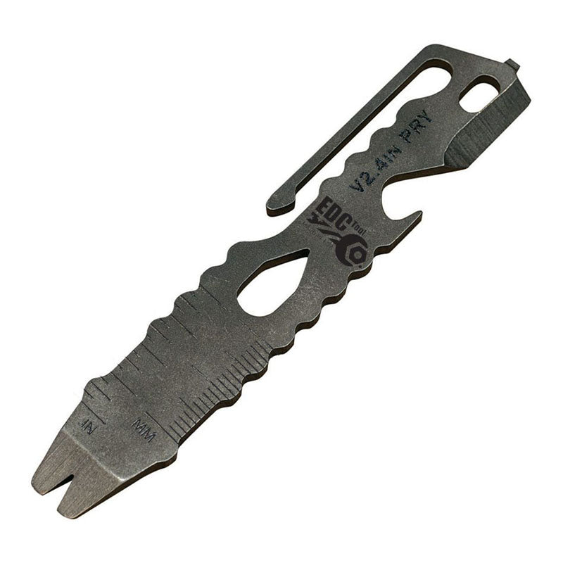 EDC Tool Co. Pry Bar Multi Tool 4" Tumbled Titanium