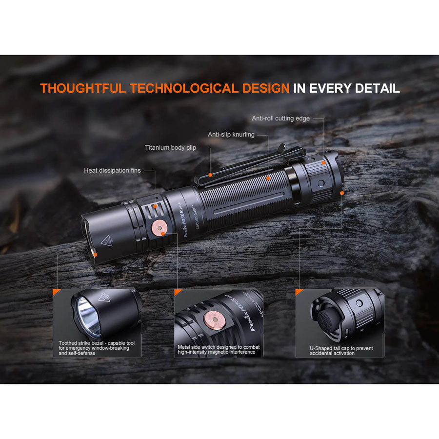 Fenix PD36R V2.0 - Taktisk Ficklampa 5-1700 Lumen