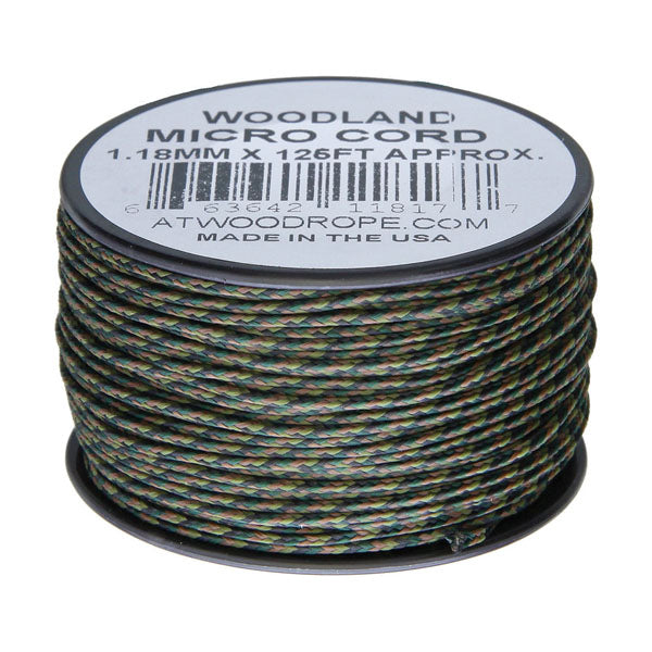 Atwood Rope MFG Micro Cord Paracord 125 Ft - VÄLJ FÄRG