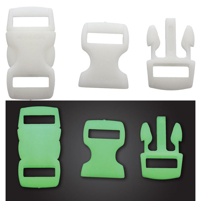 Atwood Rope MFG Paracord Buckle Uber Glow - Självlysande Spännen 10-pack