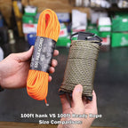 Atwood Rope MFG Ready Rope Hållare Med 30 Meter 550 Paracord - VÄLJ FÄRG
