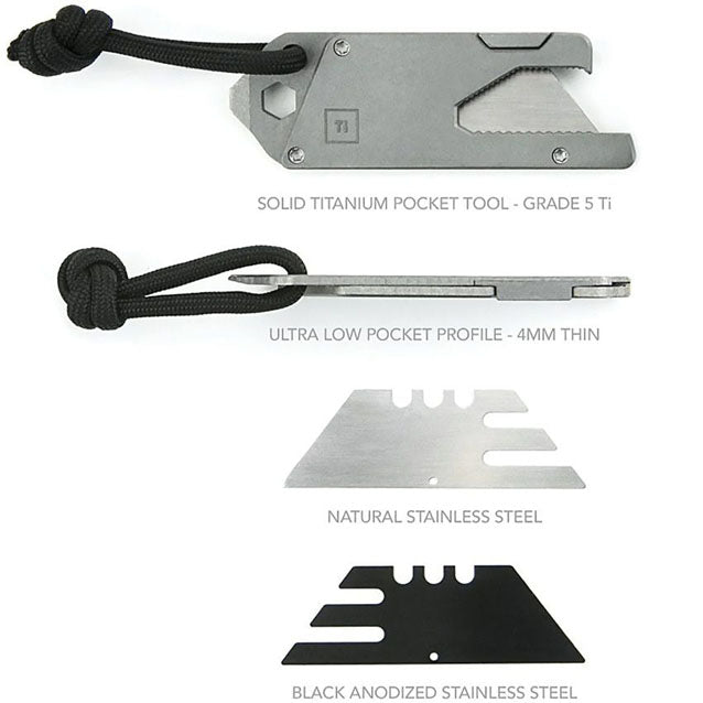 Big Idea Design TPT Titanium Pocket Tool - Rakbladskniv Och Mutitool