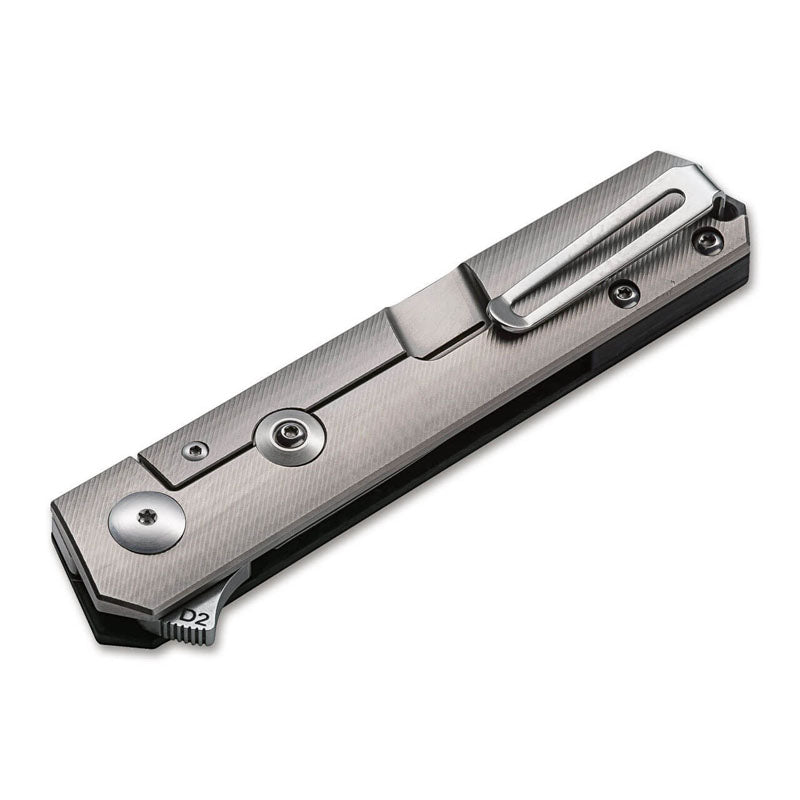 Böker Plus Kwaiken Compact Flipper Marble Carbon D2 Kolfiber