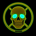 Maratac Patch - Glow Eyes Skully Patch - Självlysande Döskalle