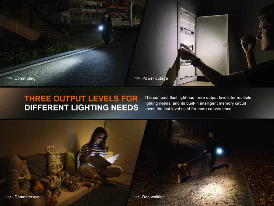 Fenix E12 V3.0 AA Ficklampa Med 5-200 Lumen