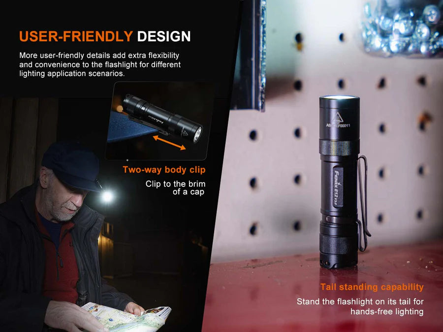 Fenix E12 V3.0 AA Ficklampa Med 5-200 Lumen