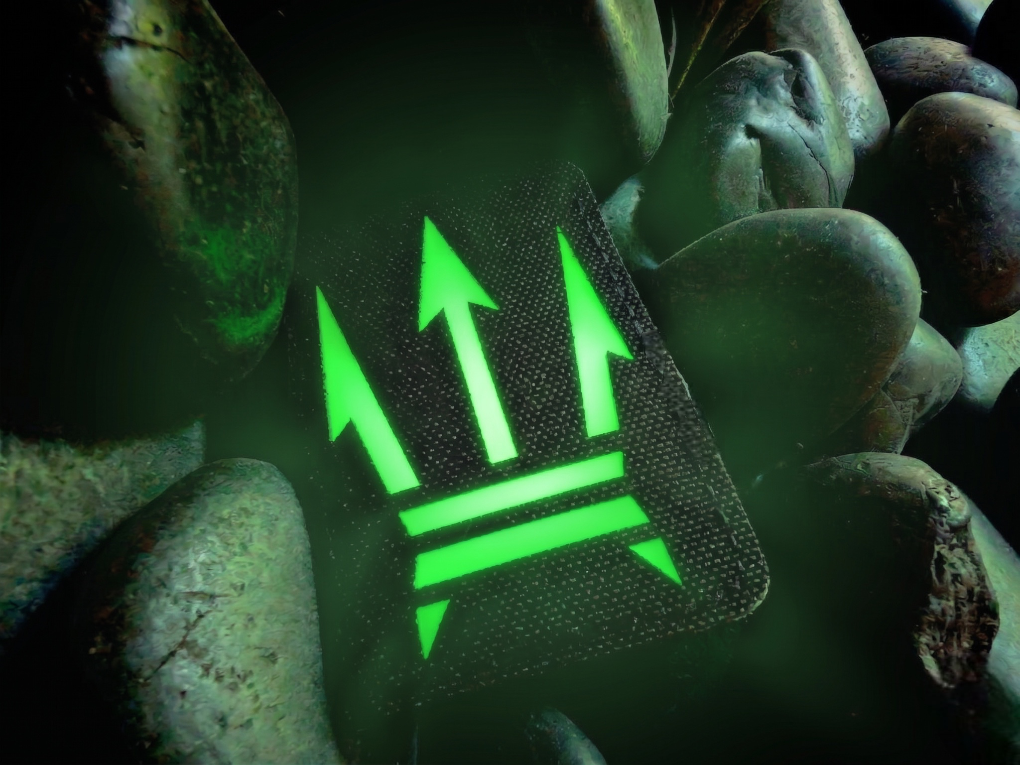 Maratac Patch - CC Trident UGM Glow - Självlysande Treudd
