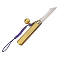 Higonokami 2" Mini Folder With Bell - Fällkniv Med Mässingshandtag Och Bjällra