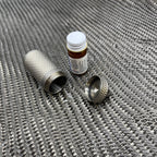 Maratac XL Piccolo Nitro Vault Titanium Capsule V2 open lid and bottle SLIMS.SE