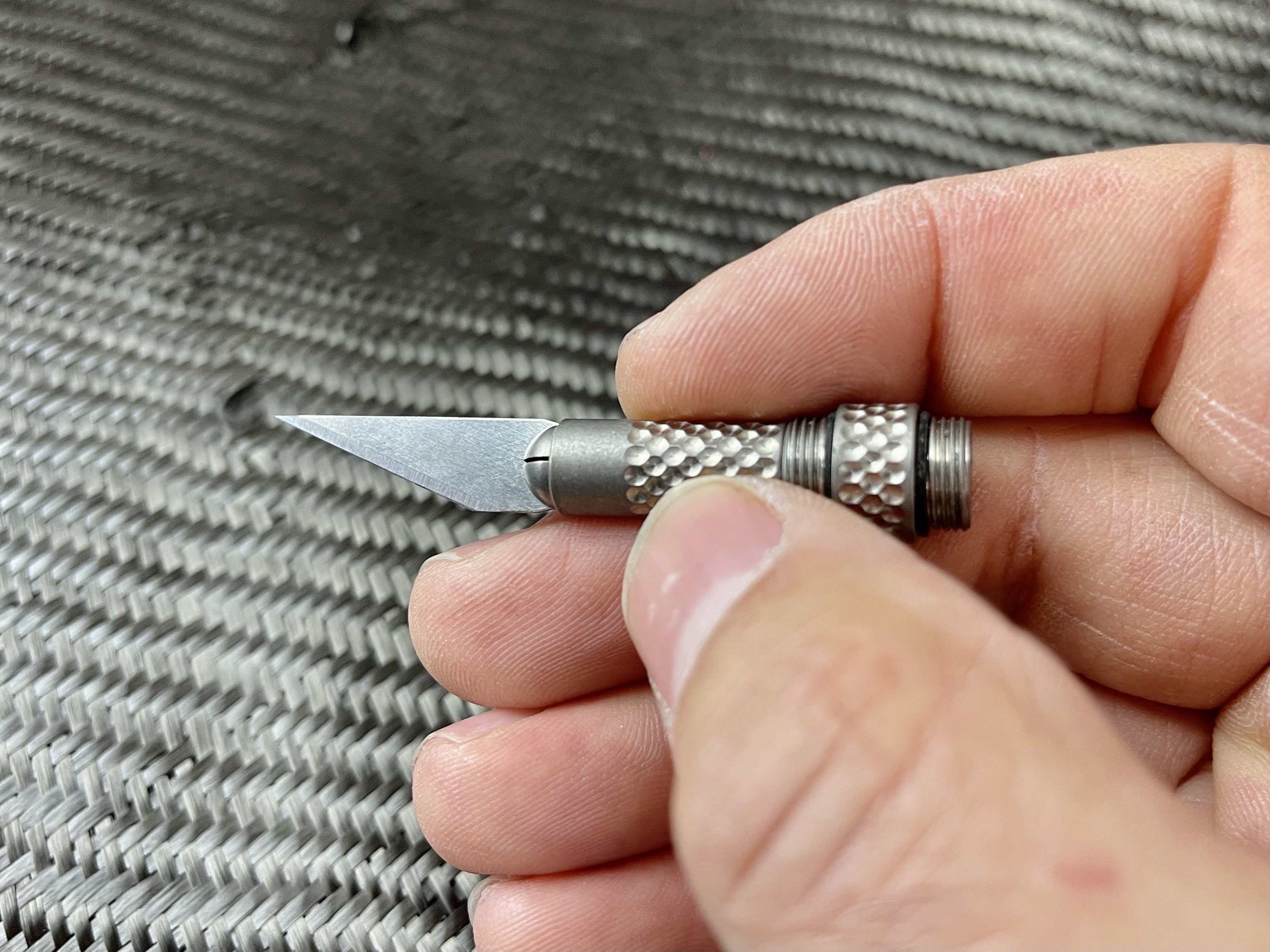 Maratac Key Ring Ti Scalpel - Skalpell Rakbladskniv Av Titan