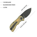 Kubey Knife Karaji Linerlock Spear Point 14C28N Ultem - VÄLJ FÄRG
