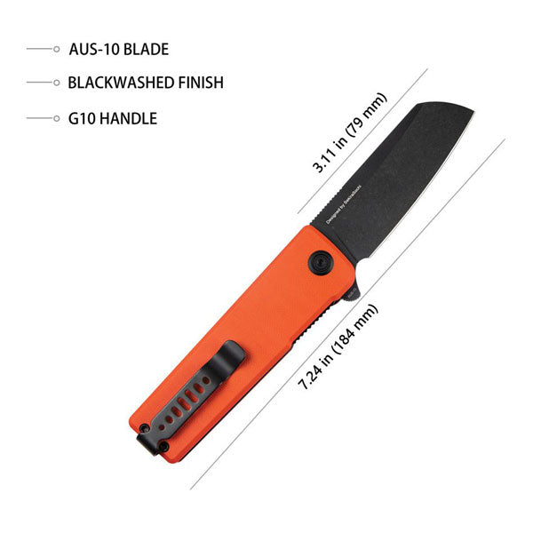 Kubey Knife Sailor Front Flipper Linerlock AUS-10A G10 - VÄLJ FÄRG