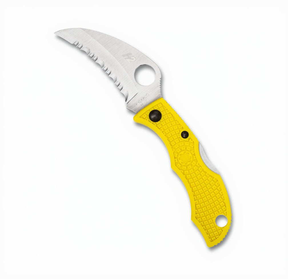 Spyderco Ladybug 3 Lockback Salt H2 SpyderEdge Serrated Hawkbill