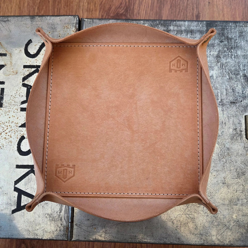 MIN Leathercraft Leather EDC Tray - VÄLJ FÄRG - SLIMS.SE - NATURAL