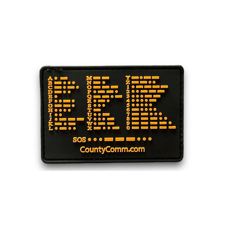 Maratac Signal Sentry Morse Code & SOS Patch - Orange