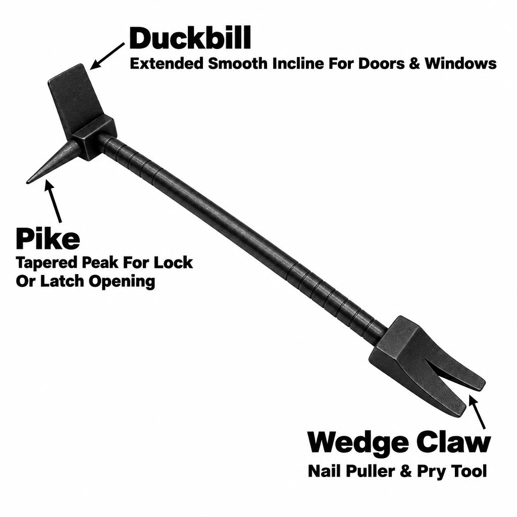 Maratac 8" Hooligan Tool Titanium Pry Bar - Bräckjärn Av Titan - SLIMS.SE - detaljer och infobild