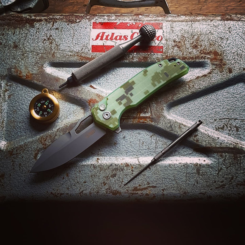 Maratac Ti Picky Titanium - Tandpetare Av Titan EDC DUMP Kubey Knife mässingskompass - SLIMS.SE