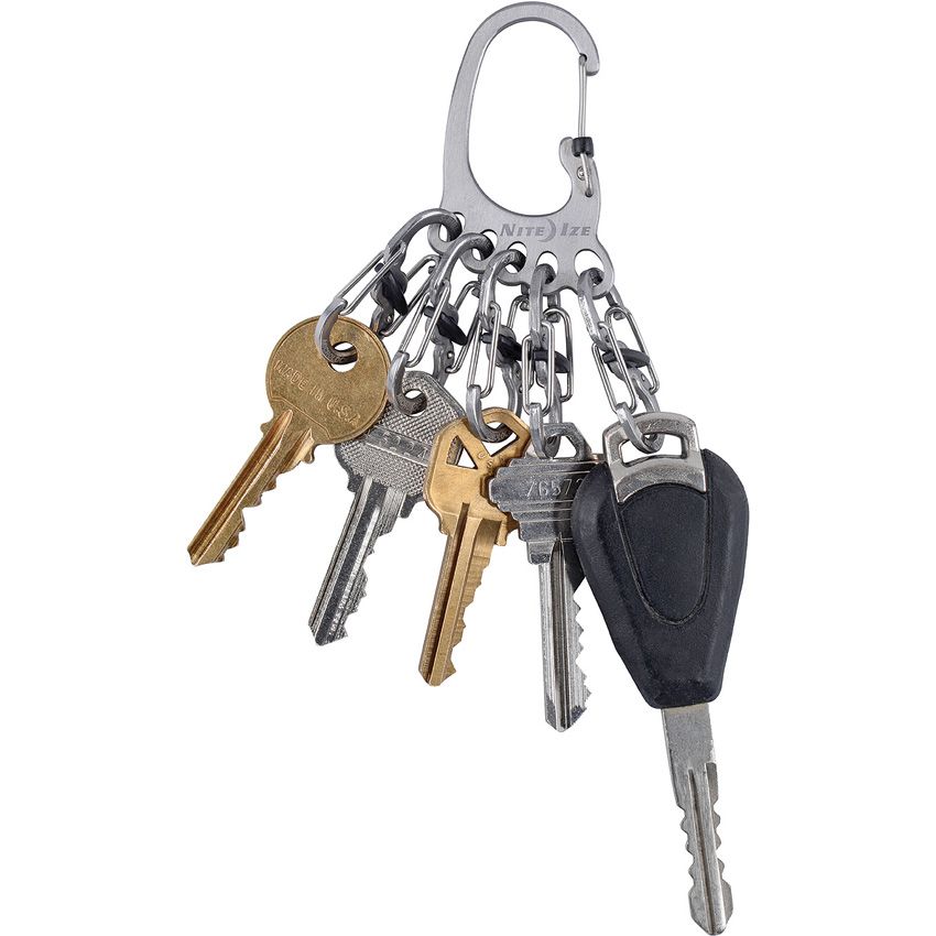 Nite Ize Bigfoot Keyrack Locker - Karbinhake Med Karbinhakar För Nycklar Och EDC