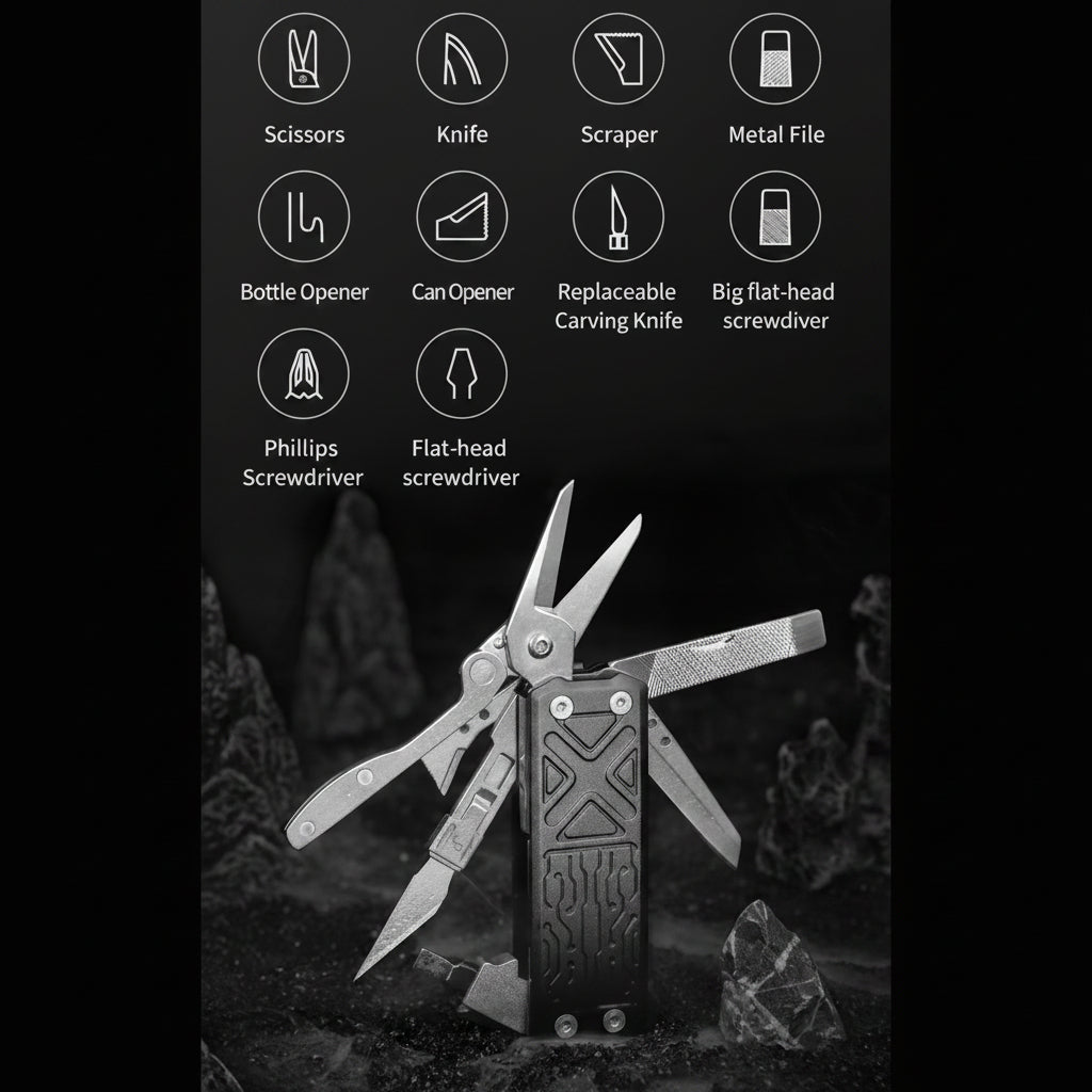 NexTool E1 Pocket Tool - Multiverktyg Med Rakbladskniv