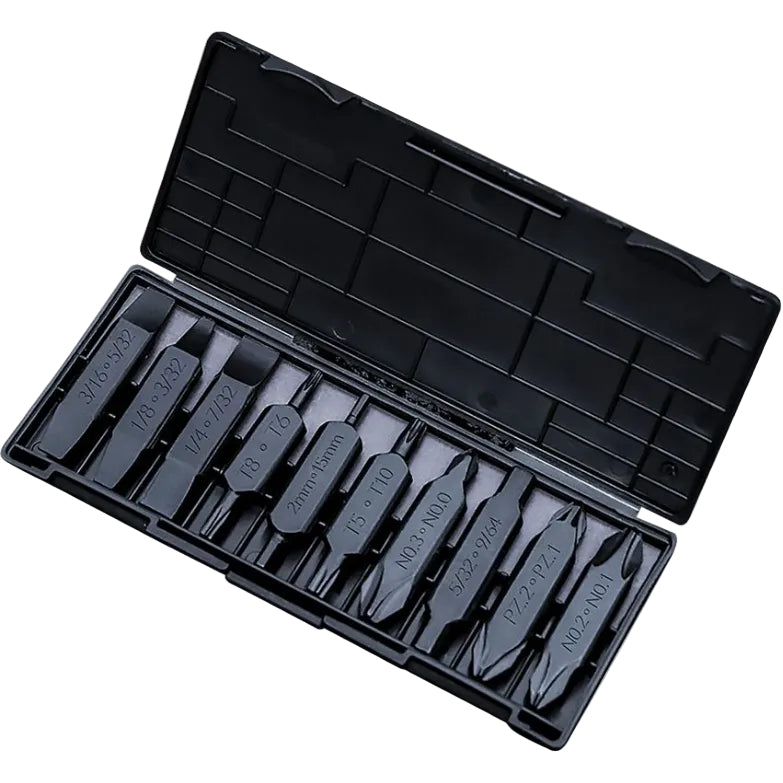 NexTool Multi Tool Bit Kit - 10 Stycken Dubbelsidiga Bits Till Multitools Med Förvaringsbox