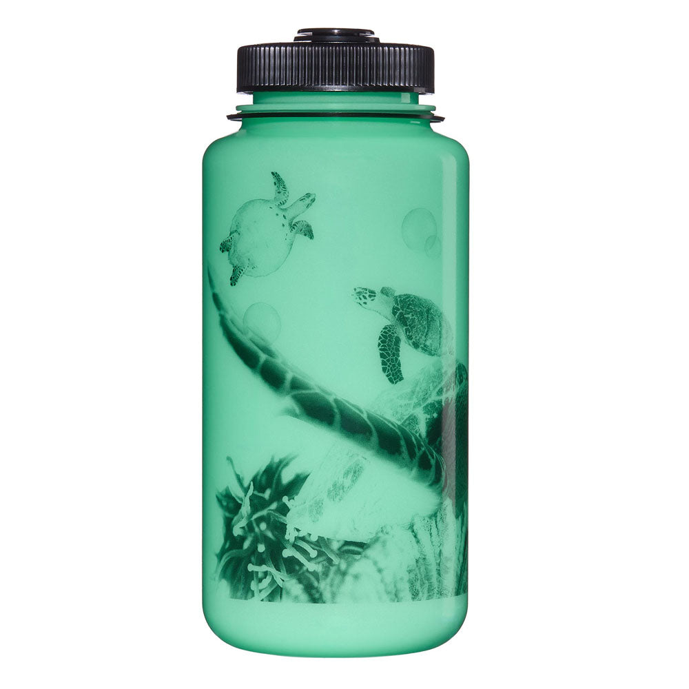 Nalgene Glow In The Dark Black Turtle Wide Mouth 1 Liter - Självlysande Vattenflaska