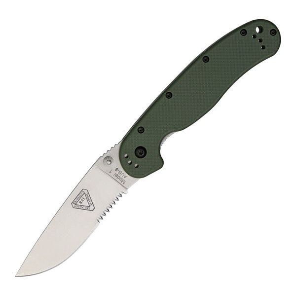Ontario RAT I Partially Serrated Folder AUS-8