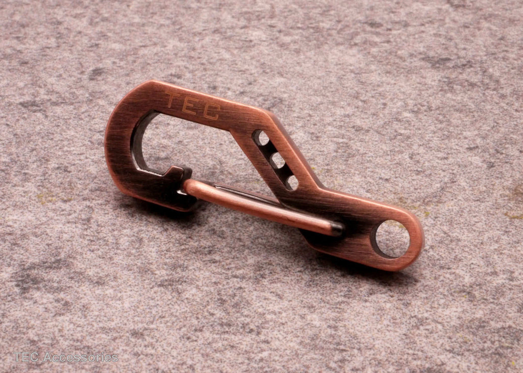 TEC Accessories Python Clip 28mm Copper - Karbinhake Av Koppar För EDC och Nycklar